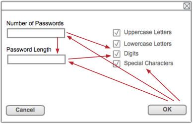 Figure 2 - GUI mockup with object relations annotations